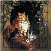 Cats with Kitten Puzzle Card