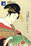 Lenticular Lenticular Animation Postcard, Utamaro Kitangawa