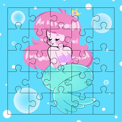 Mermaid Puzzle card