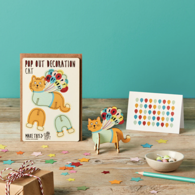 Pop Out Happy Birthday Ginger Cat Card