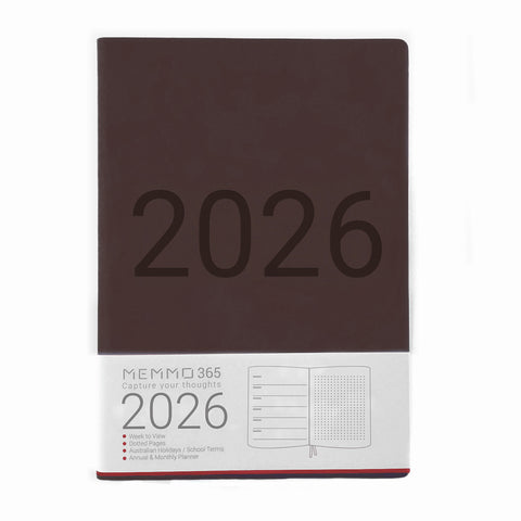 MEMMO365 Luxe (week-to-view), Brown