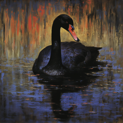Black Swan Greeting Card