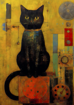 Klimt's Cat Card