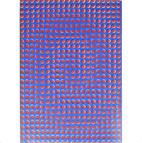 Daycraft Illusions Lined A4 Notebook, Blue and Red