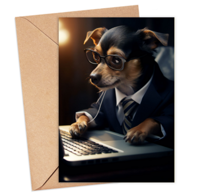 On The Internet No One Knows You’re A Dog Card