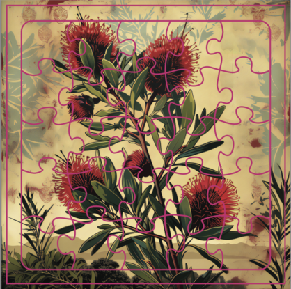 Australian Bottlebrushes Puzzle Card