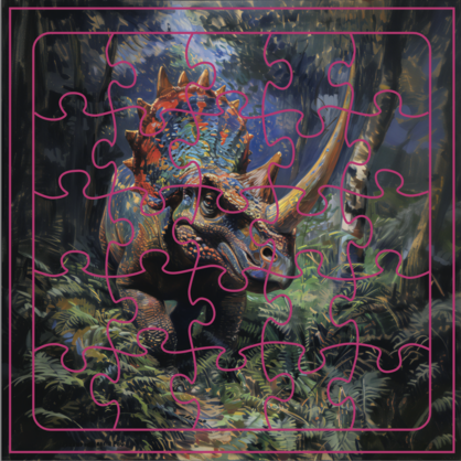 Chasmosaurus Puzzle Card