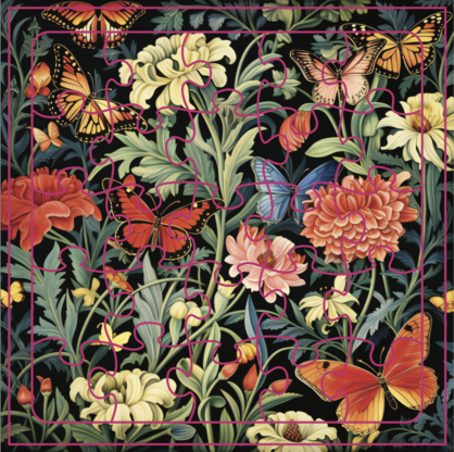 Lots Of Butterflies Puzzle Card