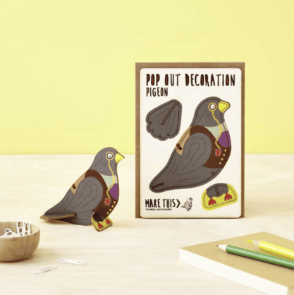 Pop Out Pigeon Card