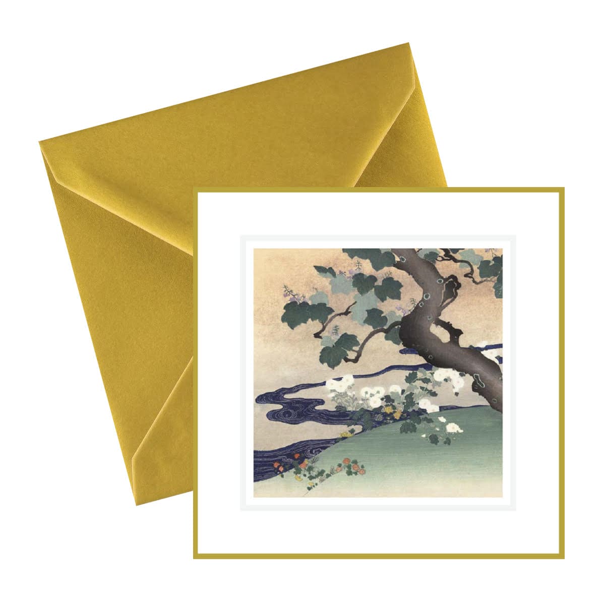Tree & Chrysanthemum Card