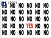 Lenticular Animation Postcard, Yes / No