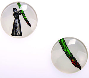 Gangzai Design Set of 2 Magnets - Miss Asparagus