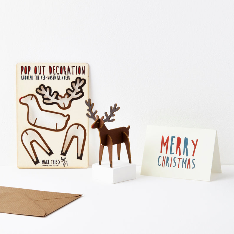 Pop Out Rudolph the Reindeer Card