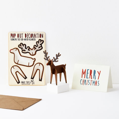 Pop Out Rudolph the Reindeer Card