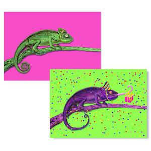 Cartes D'Art Chameleon 3D Postcard