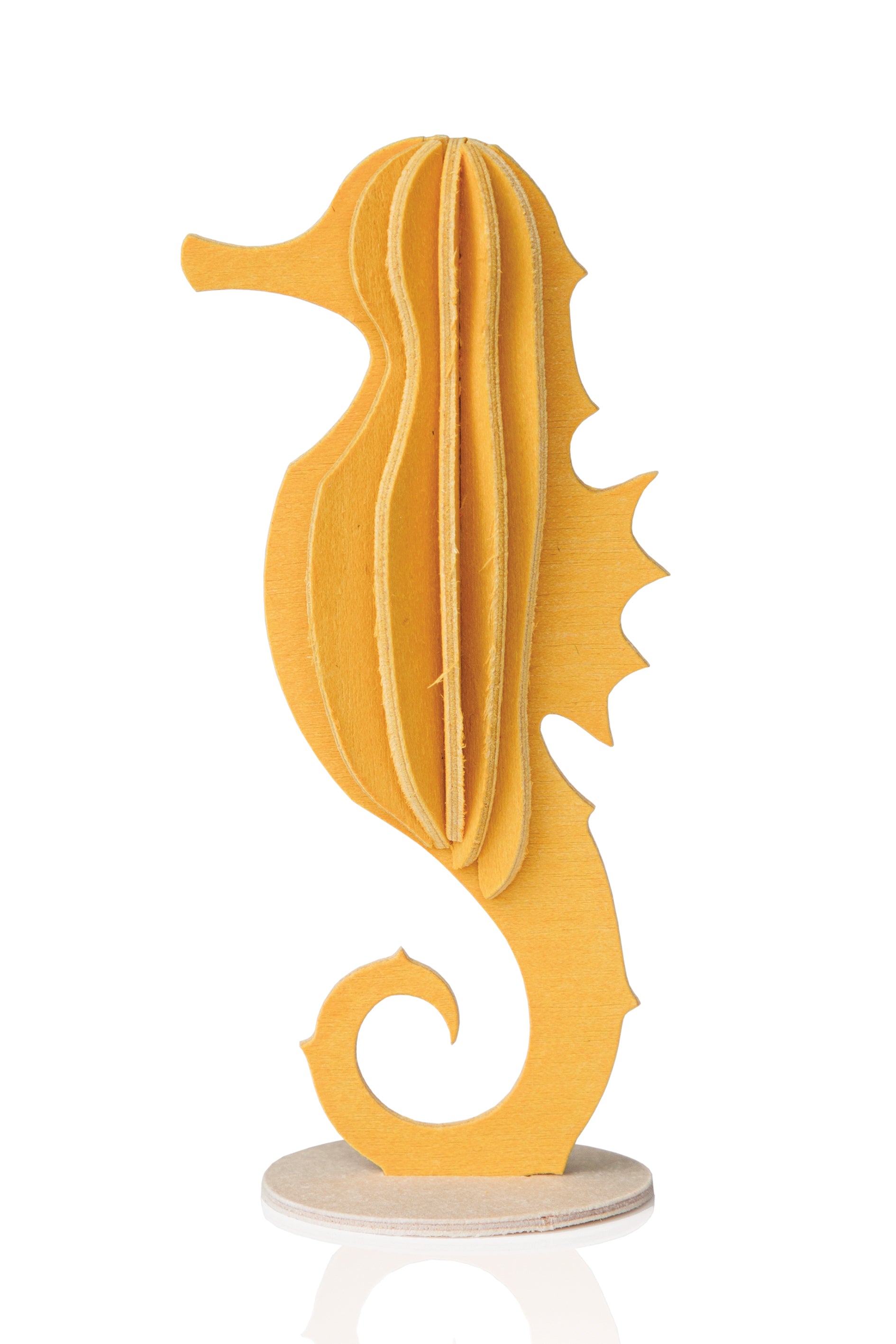 S Seahorse, Warm Yellow (8cm)