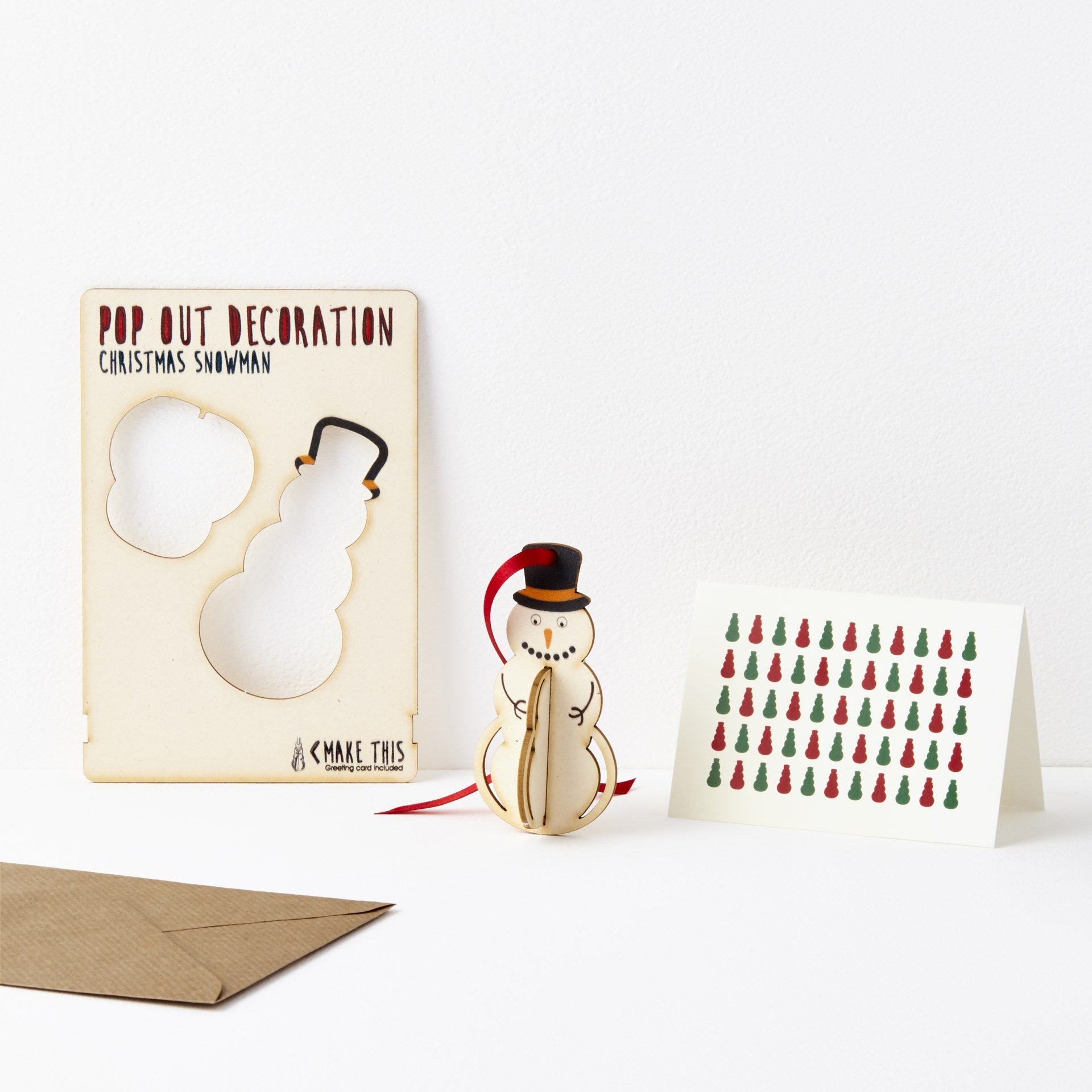Pop Out Christmas Snowman Card