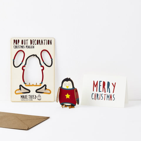 Pop Out Christmas Penguin Card