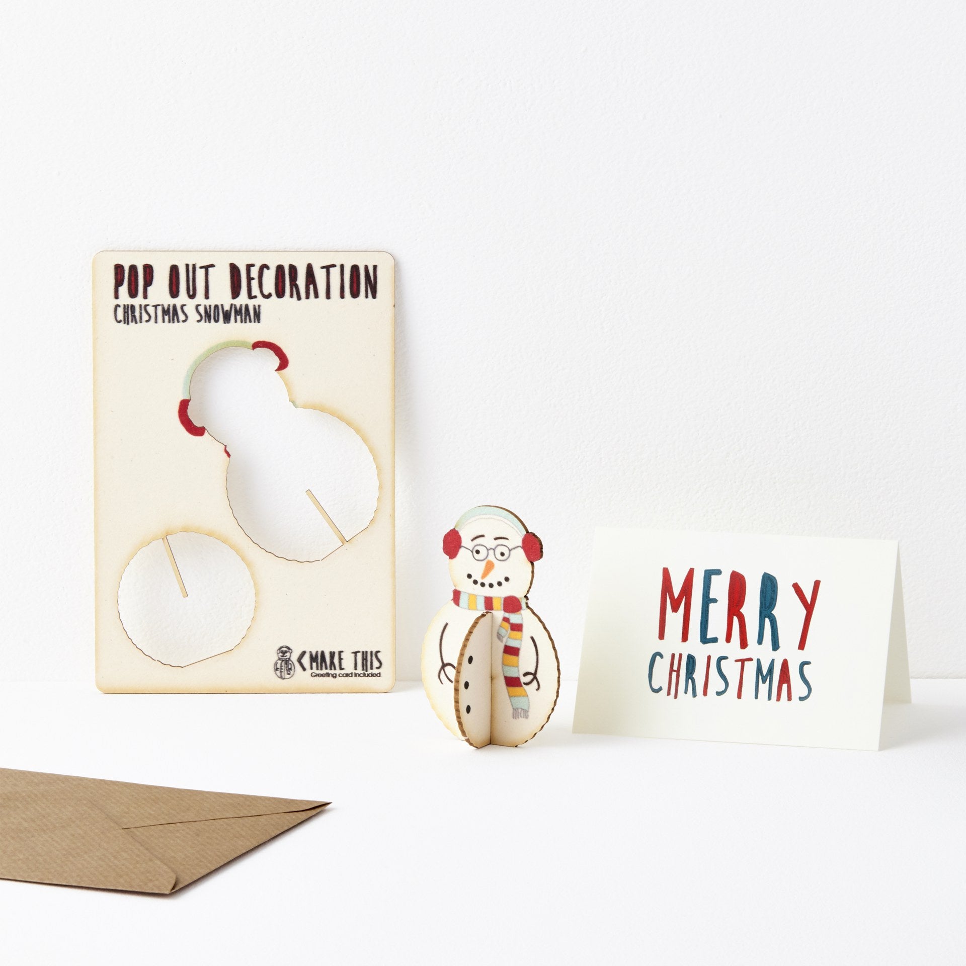 Pop Out Christmas Snowman (Standing) Card