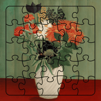 Bouquet of Flowers Puzzle Card