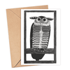 Horned Owl Woodblock Card