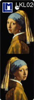 Lenticular Lenticular Animation Bookmark, Vermeer Lady with P