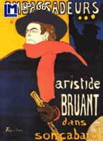 Lenticular Lenticular Animation Postcard, Toulouse Lautrec