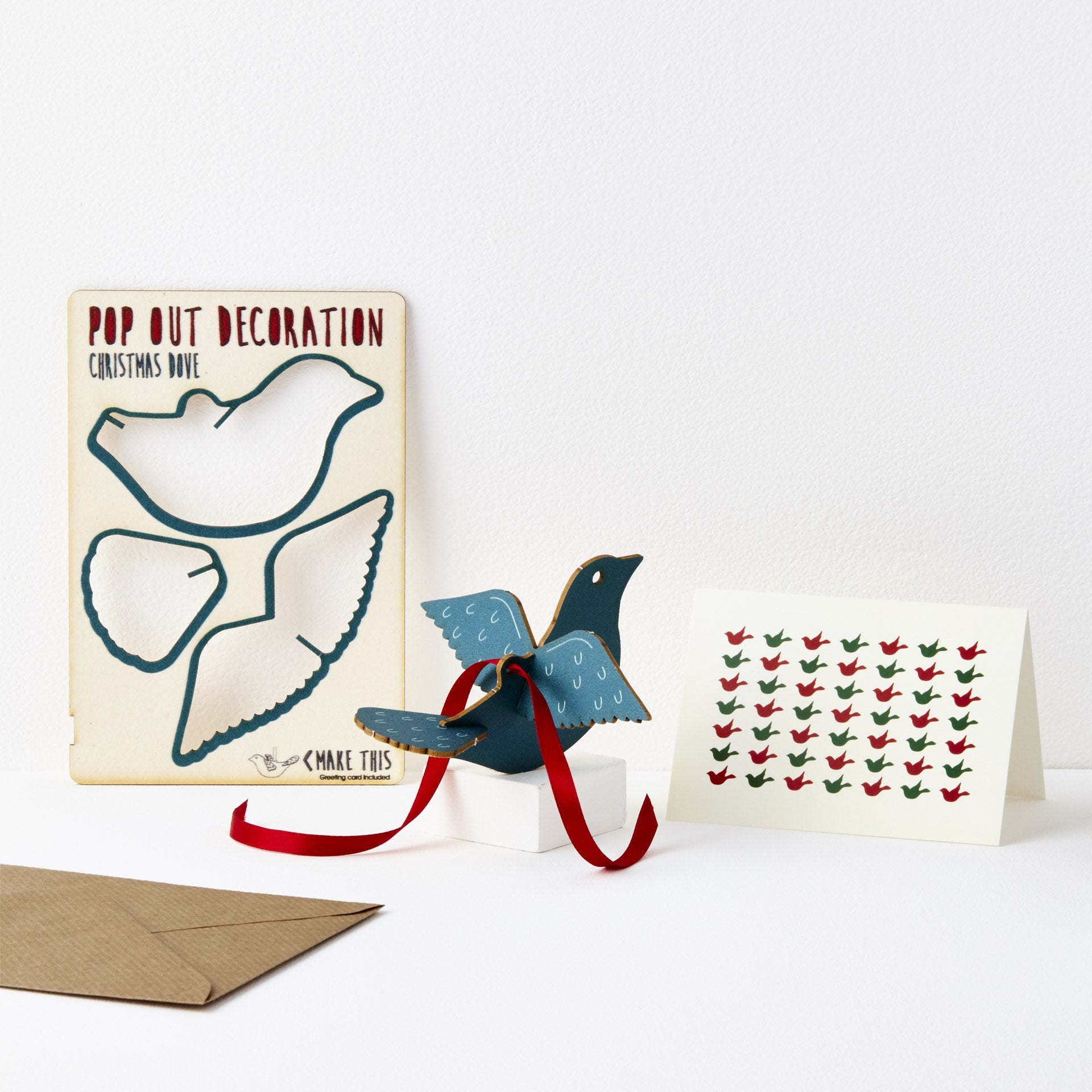 Pop Out Christmas Dove Card