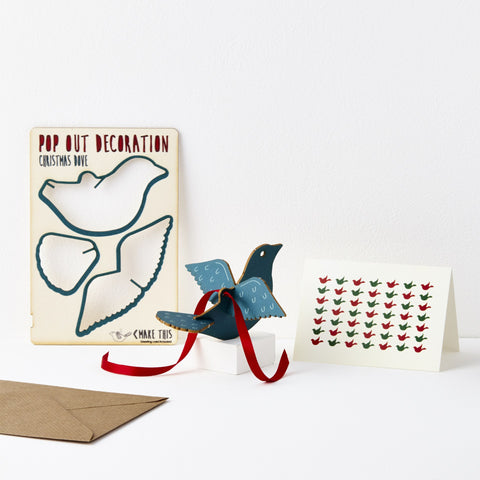 Pop Out Christmas Dove Card