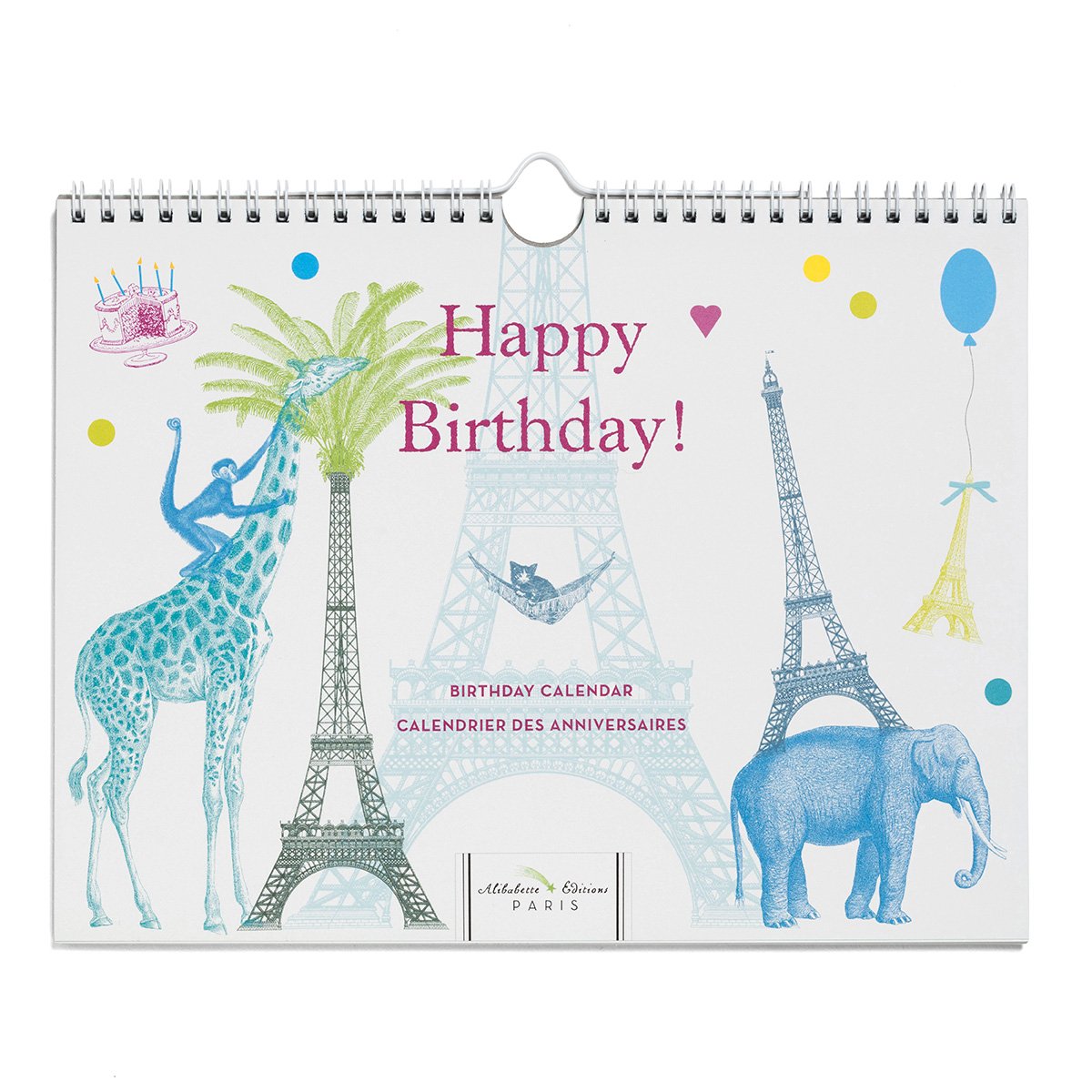 Alibabette Editions Birthday Calendar Eiffel