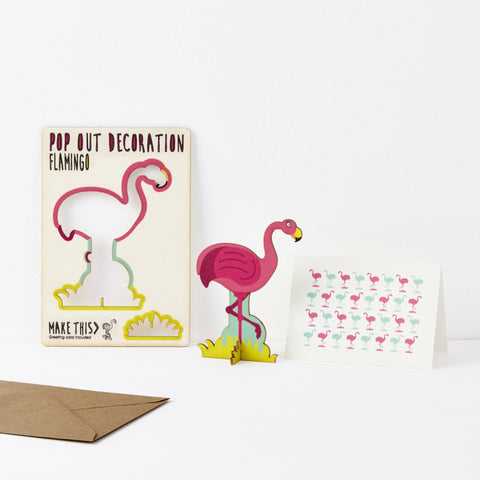 The Pop Out Card Company Pop Out Flamingo Card