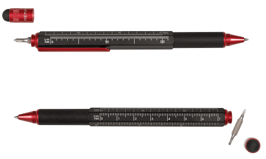 MEMMO Level Stylus Tool Pen, Black & Red